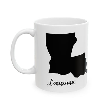 Louisana State Silhouette Ceramic Mug – 11oz    Item #64354