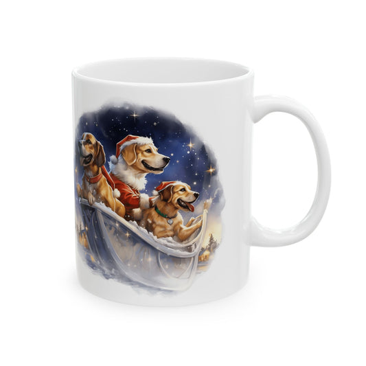Christmas Dogs In Sleigh Holiday Mug 11oz  Item #286848