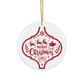 Merry Christmas Ceramic Disc Ornament    Item #8814982