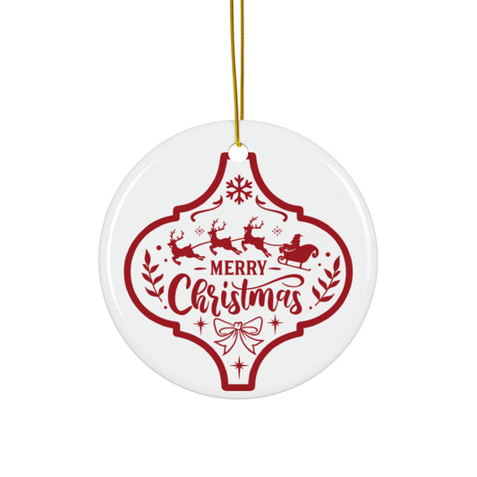 Merry Christmas Ceramic Disc Ornament    Item #8814982