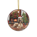 Ceramic Ornament - Afghan Hound Christmas Dog      Item #2700825