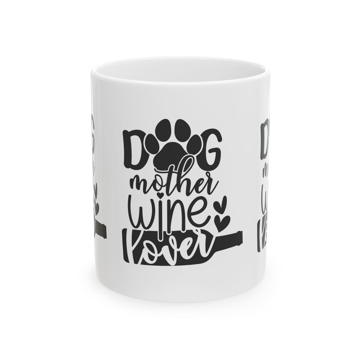 Dog Mom Wine Lover Mug — Funny Paw Print Ceramic Coffee Cup 11oz   Item #772555