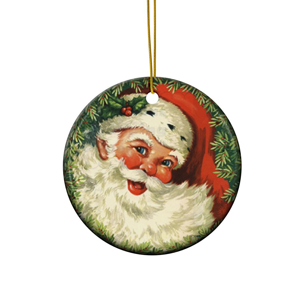 Santa Ceramic Disc Ornament            Item #8547619