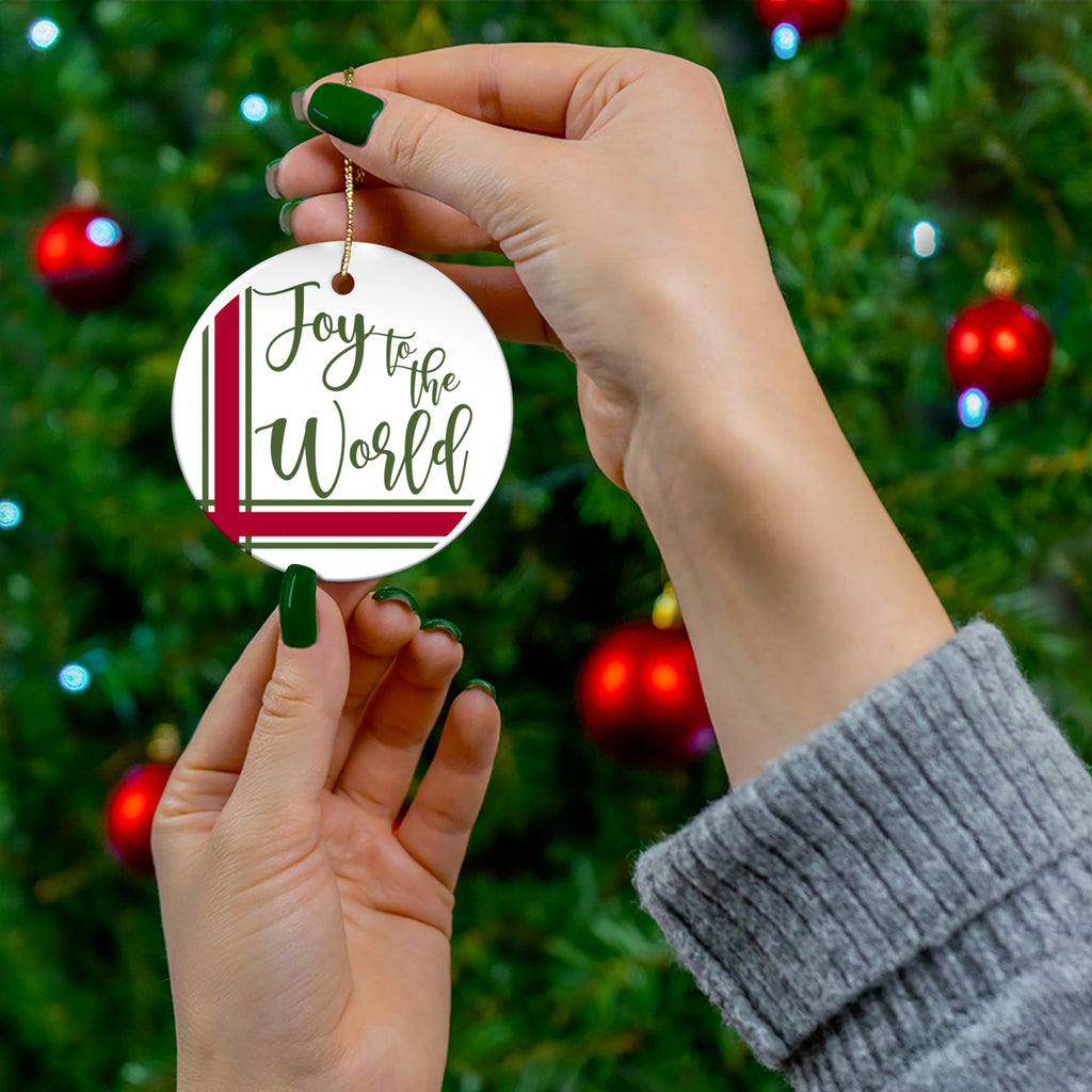 Joy To The World Ceramic Disc Ornament      Item #1580595