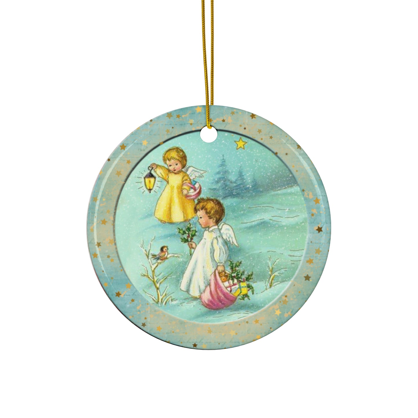 Christmas Kids Ceramic Disc Ornament       Item #3879214