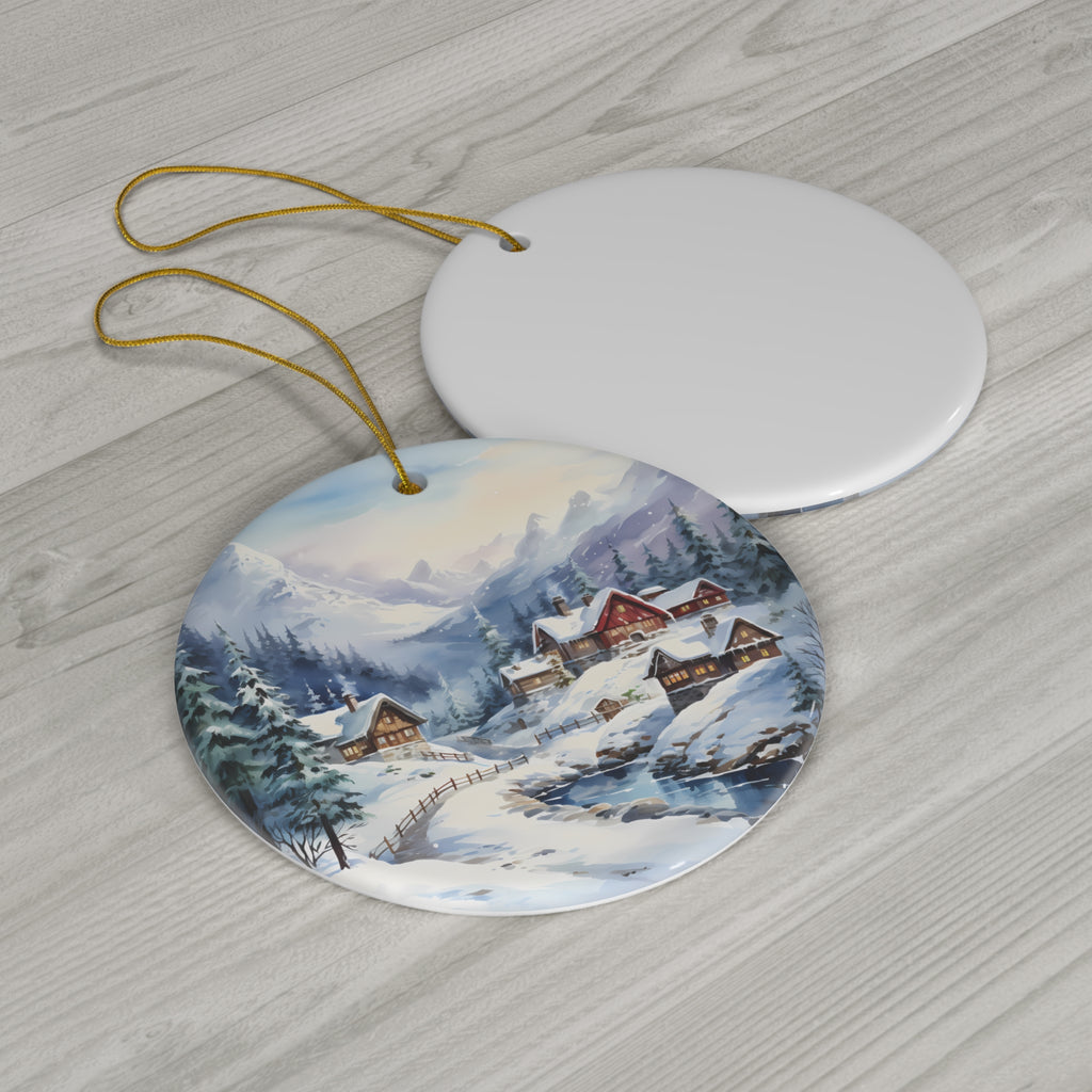 Ceramic Ornament - Christmas Scene       Item #5576733