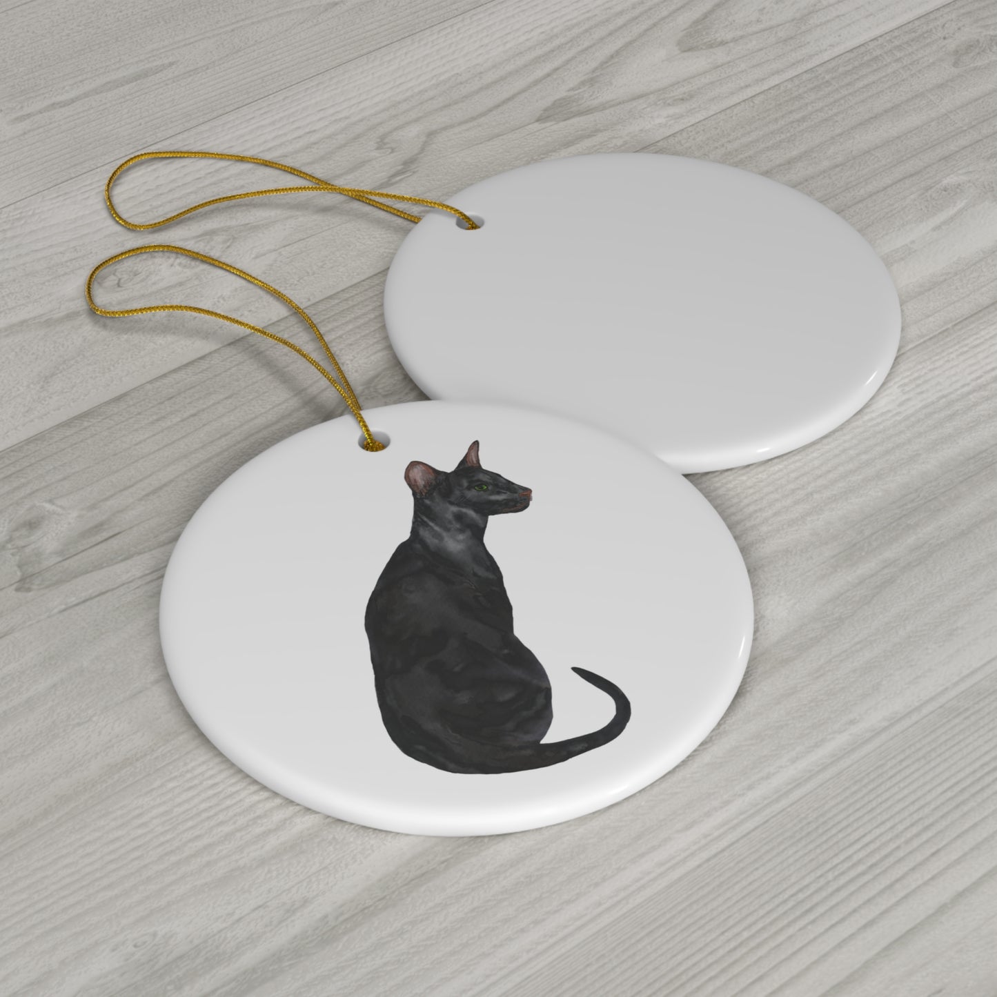 Cat Ceramic Disc Ornament        Item #5281403