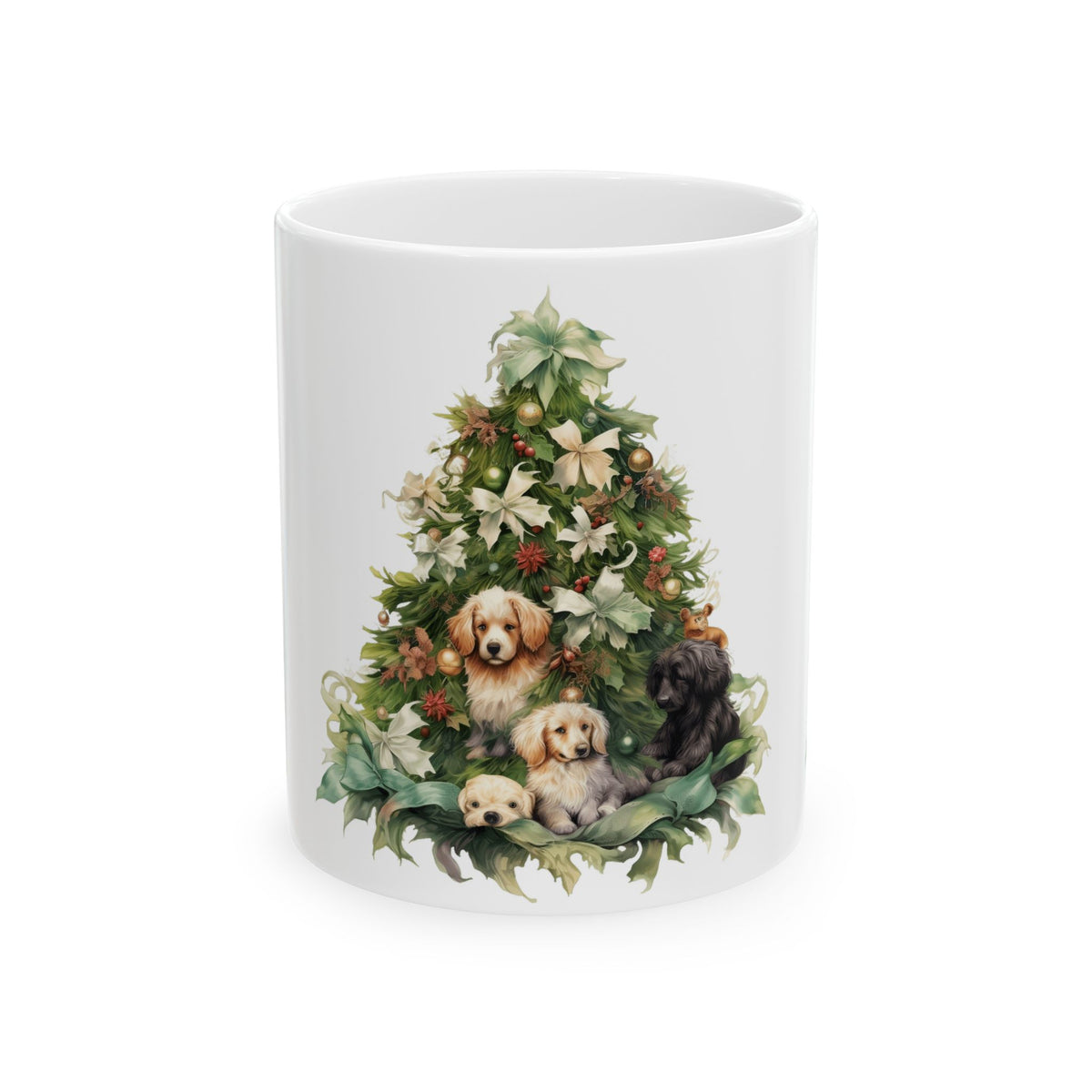 Holiday Puppy Tree Ceramic Mug 11oz  Item #168472