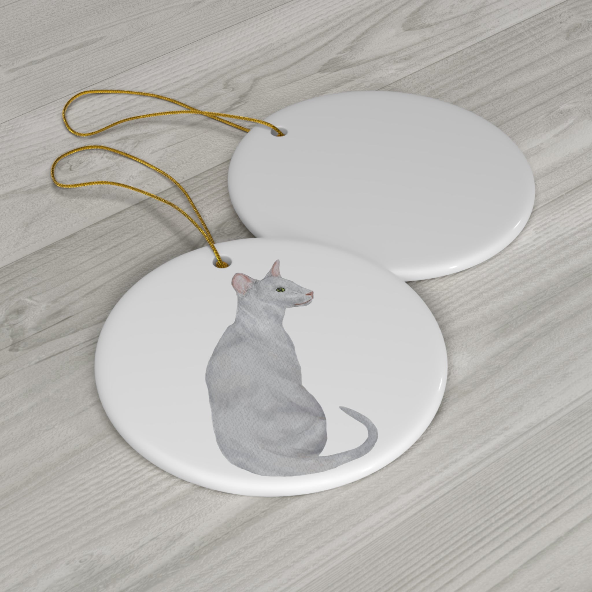 Cat Ceramic Ornament     Item #5407256 - Buckshot's Bargain Barn
