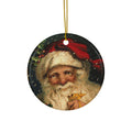 Santa Ceramic Disc Ornament          Item #4510725