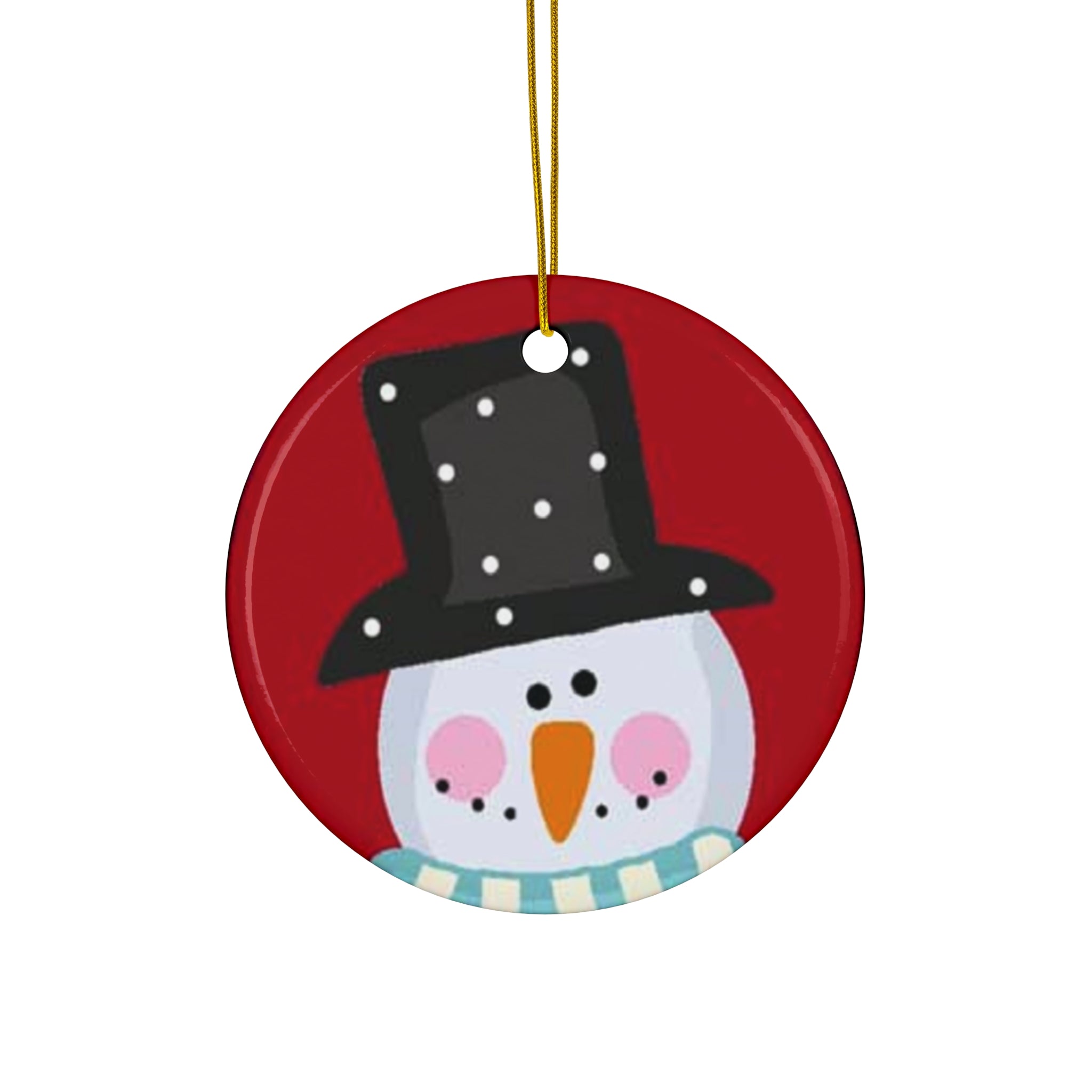 Snowman Ceramic Ornament       Item #2516064 - Buckshot's Bargain Barn