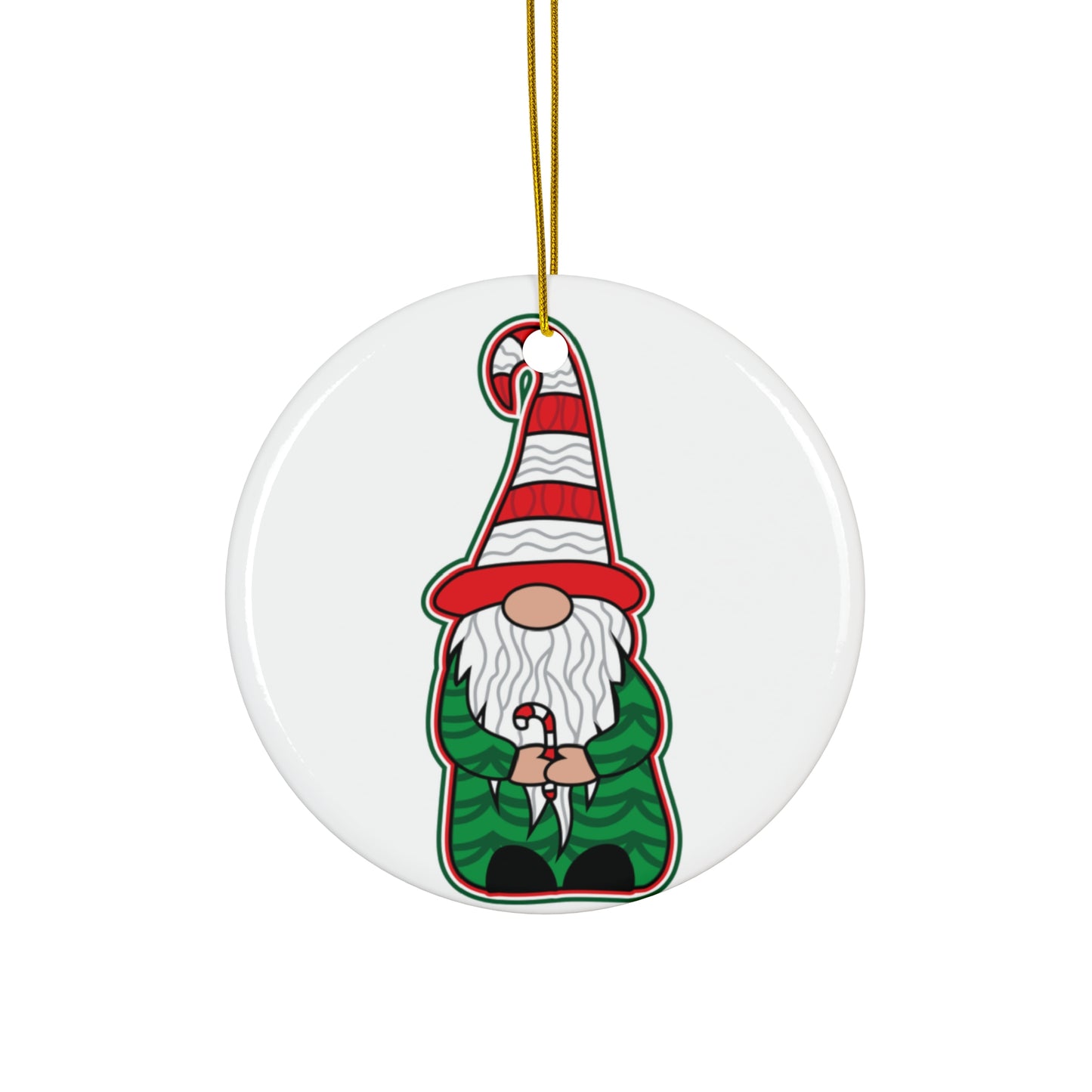 Gnome Ceramic Disc Ornament     Item #3922121