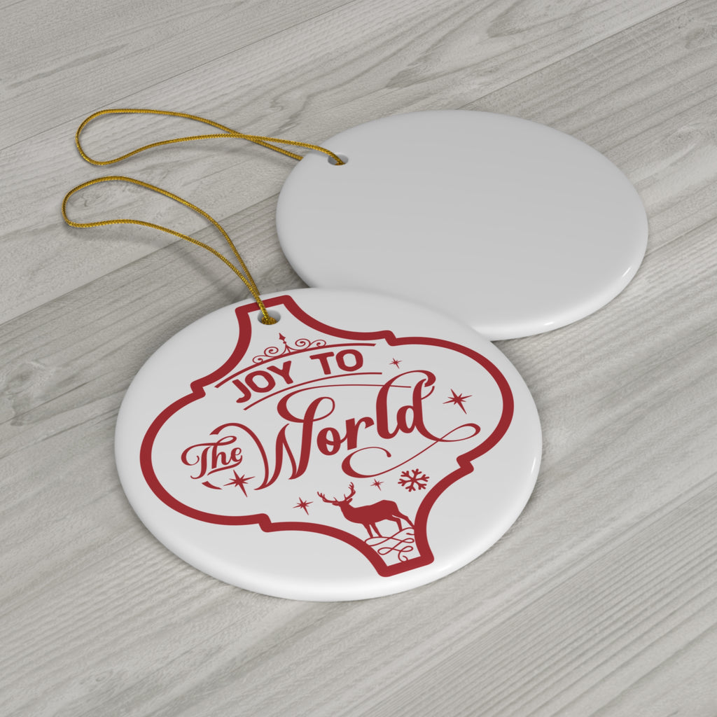 Joy To The World Ceramic Disc Ornament          Item #4000335