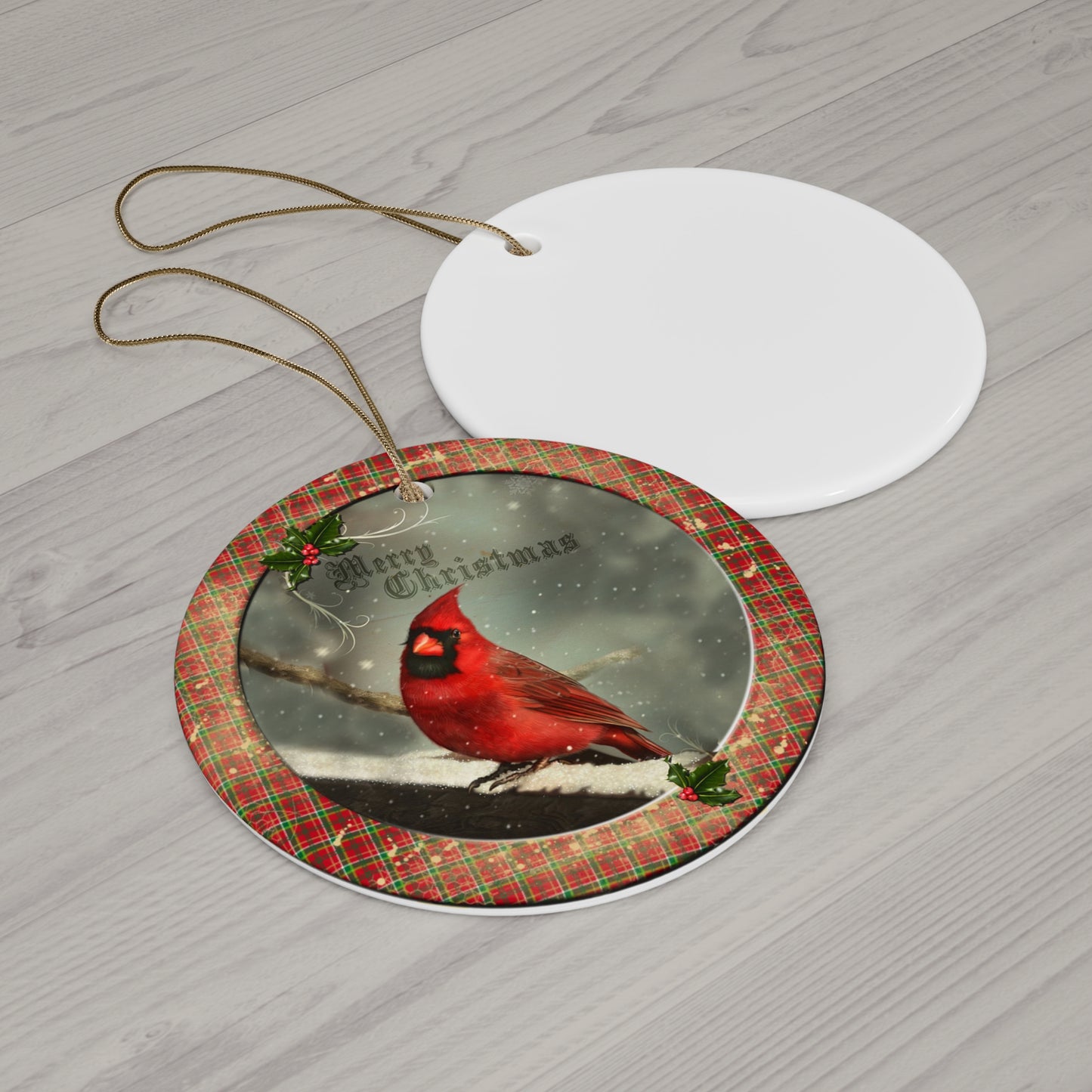 Cardinal Ceramic Disc Ornament     Item #6658762