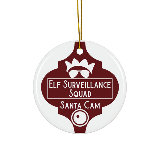 Elf Surveillance Squad Ceramic Disc Ornament           Item #7716566