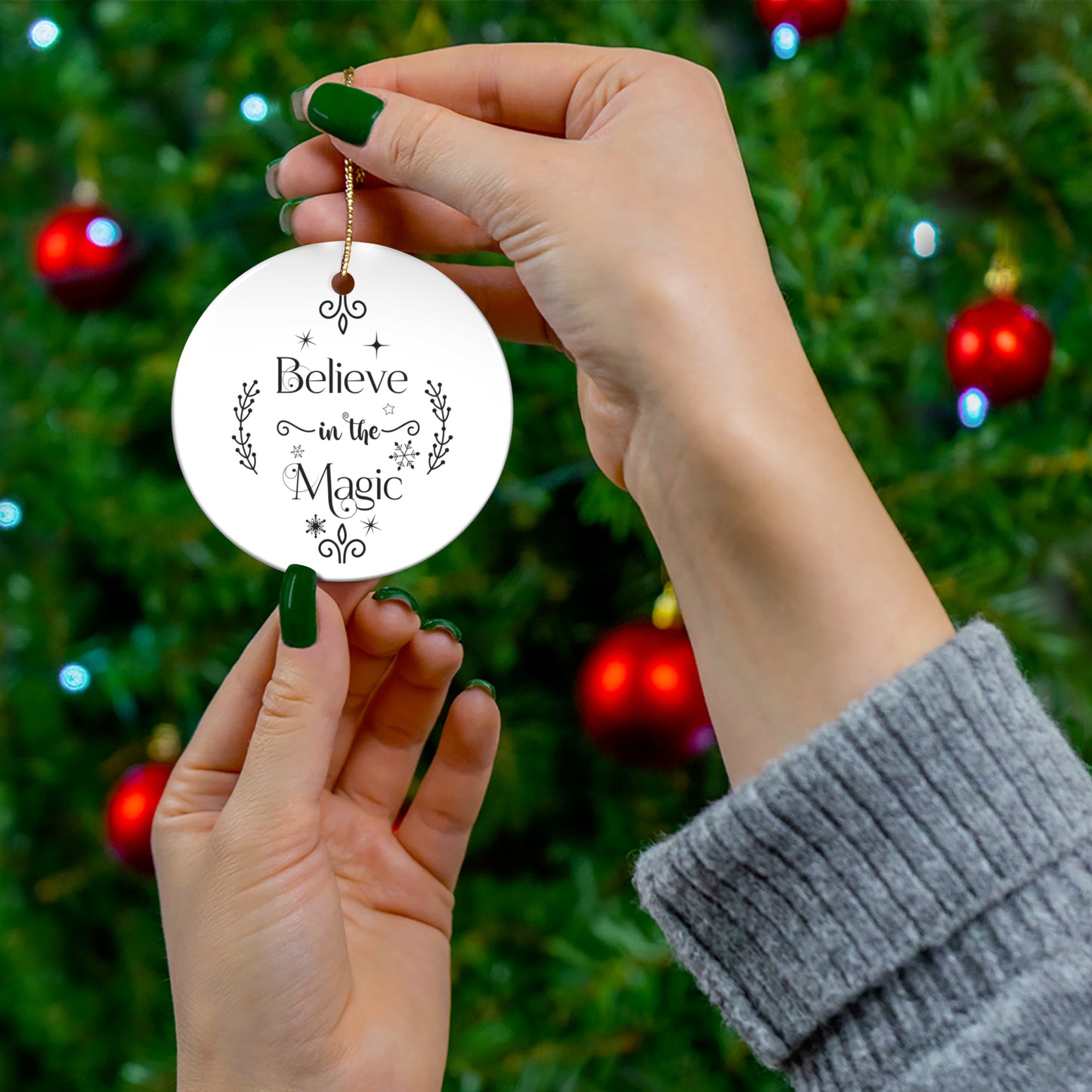 Believe In The Magic Ceramic Disc Ornament      Item #783543