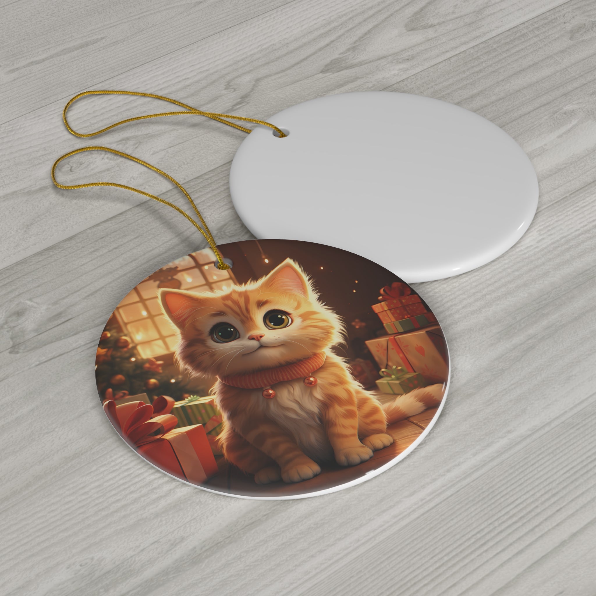 Cat Ceramic Ornament        Item #2204336 - Buckshot's Bargain Barn
