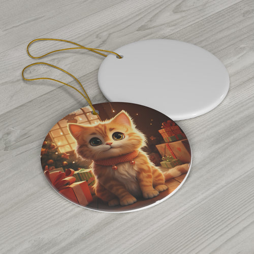 Cat Ceramic Ornament        Item #2204336 - Buckshot's Bargain Barn