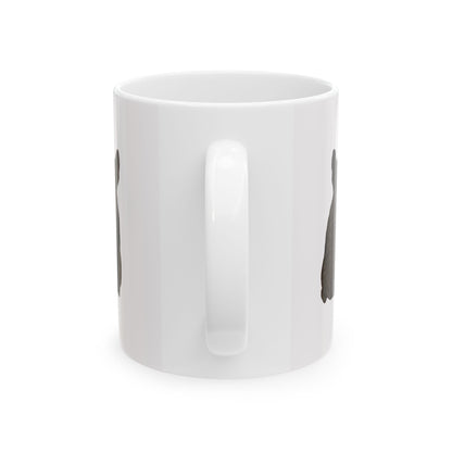 Dog Silhouette Mug – Back View Ceramic Coffee Cup 11oz    Item #30912