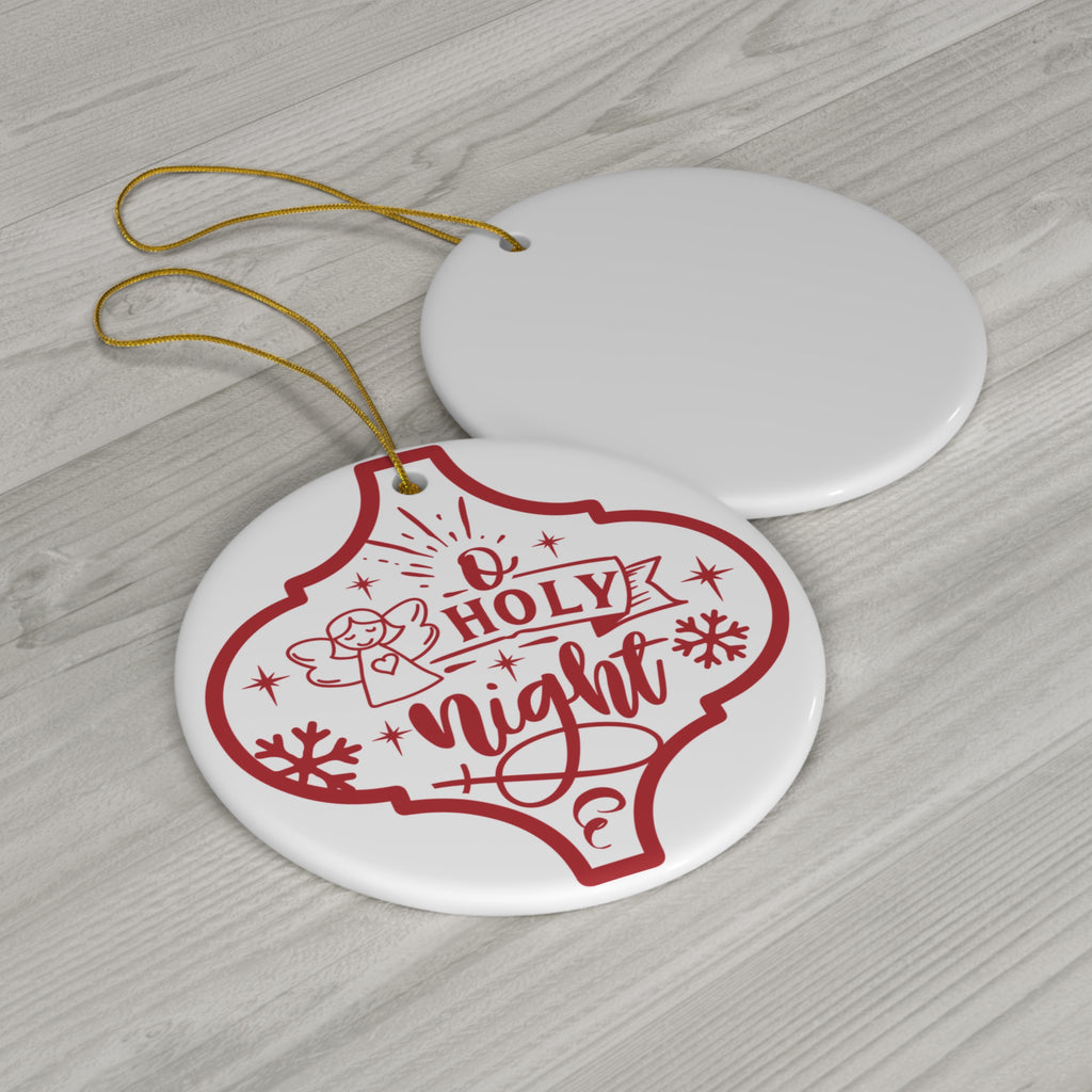 O Holy Night Ceramic Disc Ornament        Item #4670236