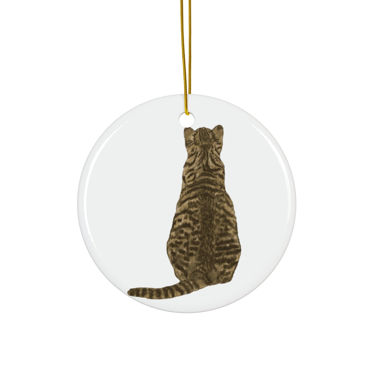 Cat Ceramic Disc Ornament            Item #994904