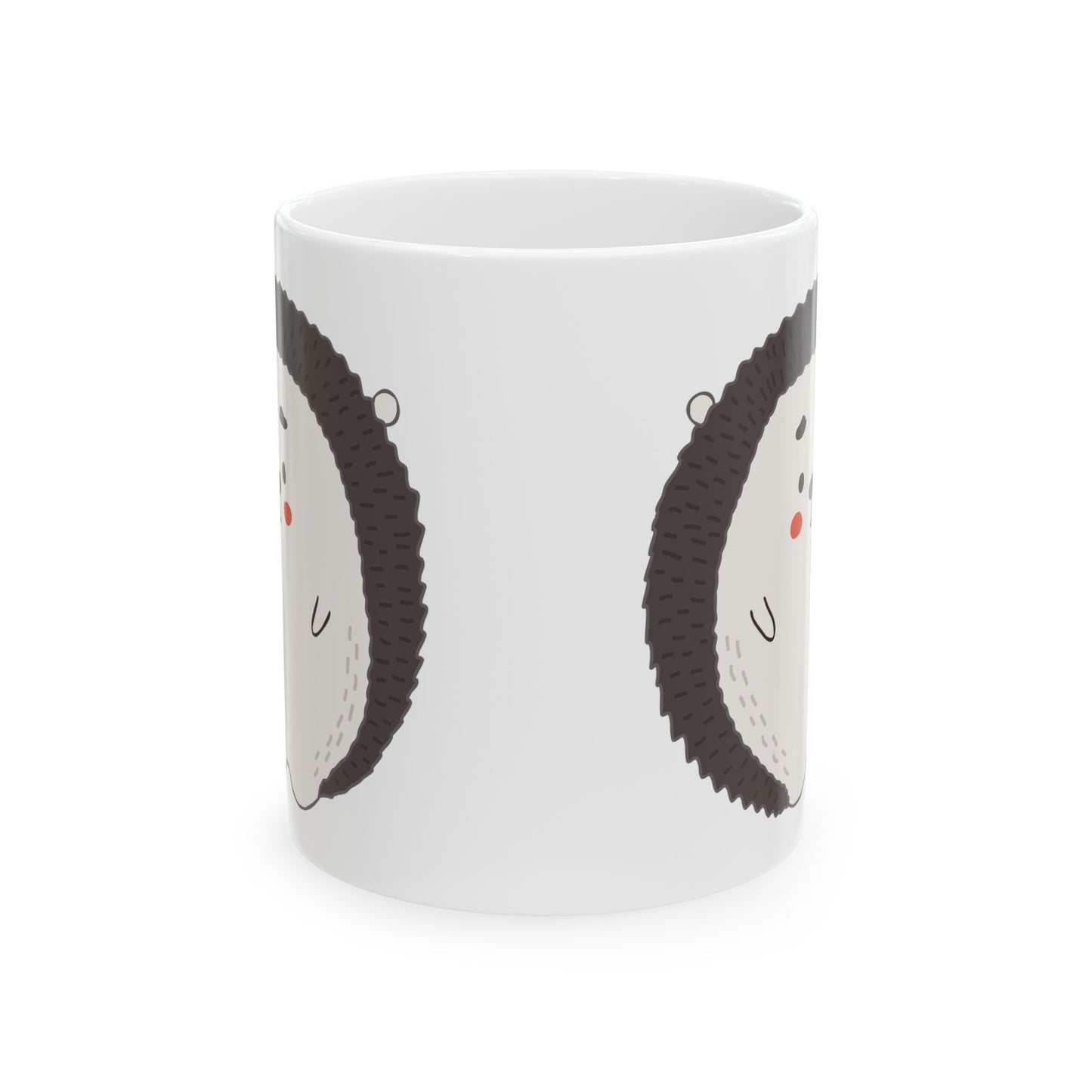 Hedgehog Ceramic Mug – Cute Minimalist Animal Coffee Cup 11oz   Item #915833