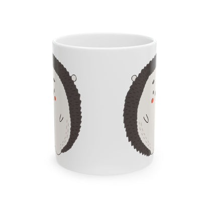 Hedgehog Ceramic Mug – Cute Minimalist Animal Coffee Cup 11oz   Item #915833