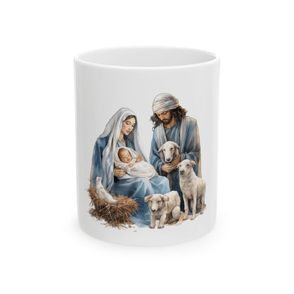 Nativity Mug - Holy Family Christmas Ceramic Coffee Cup 11oz   Item #442872