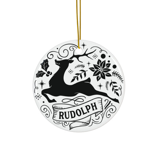 Rudolph Reindeer Ceramic Ornament      Item #1772012