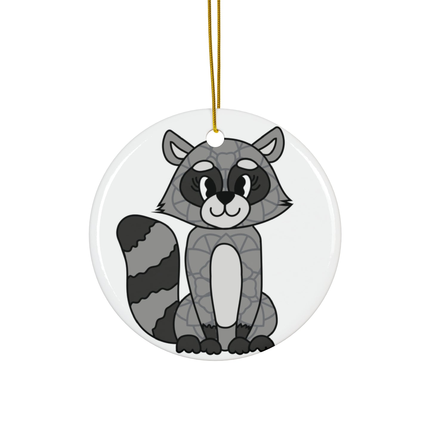 Raccoon Ceramic Disc Ornament   Item #7314027