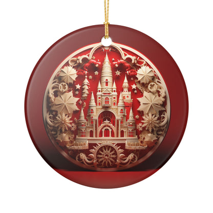Christmas Castle Ceramic Ornament    Item #246236