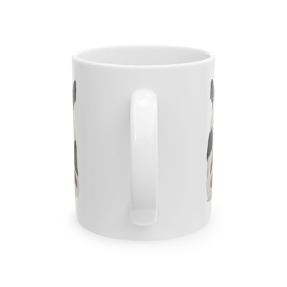 Dog Silhouette Mug – Back View Ceramic Coffee Cup 11oz    Item #61502