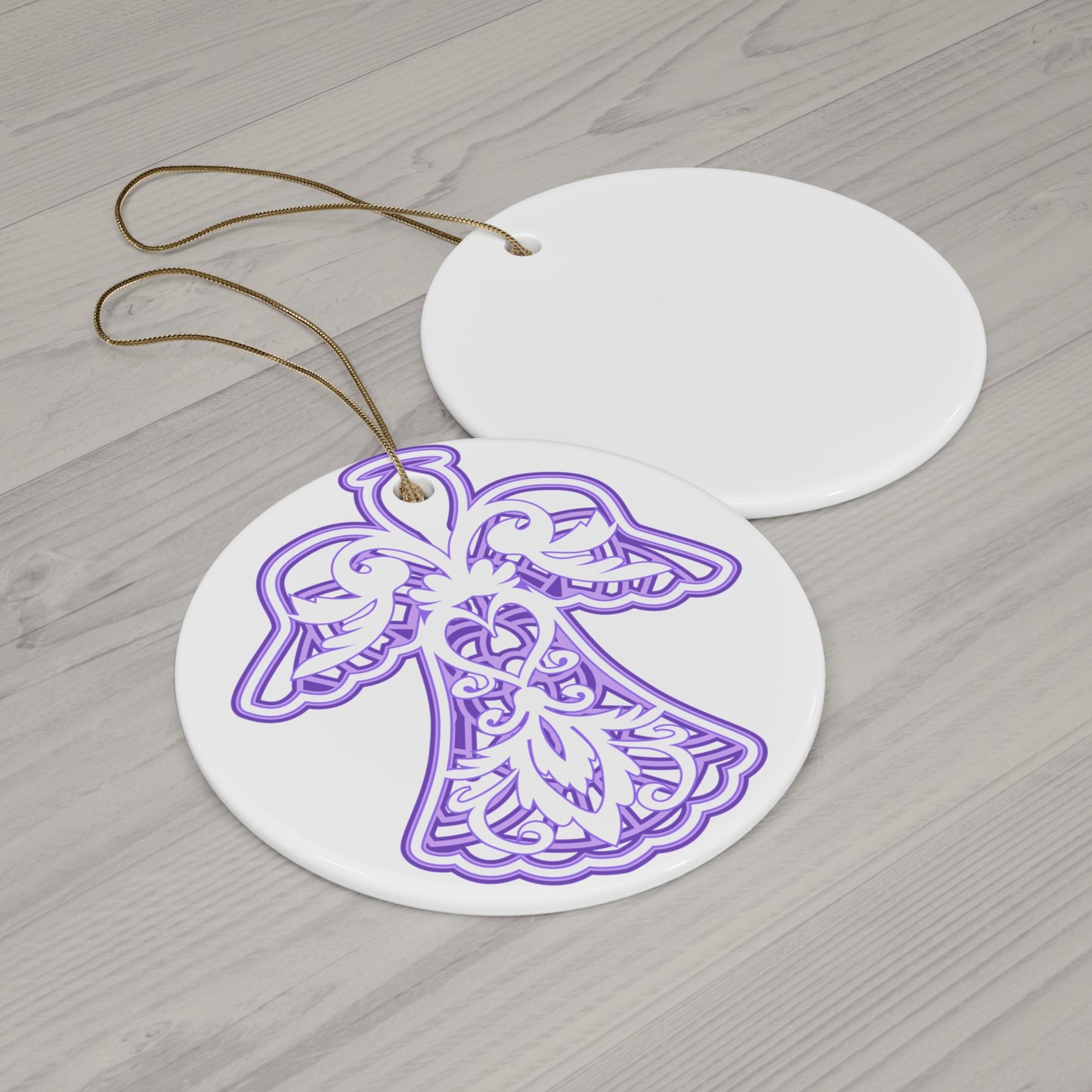 Angel Ceramic Disc Ornament      Item #2045197