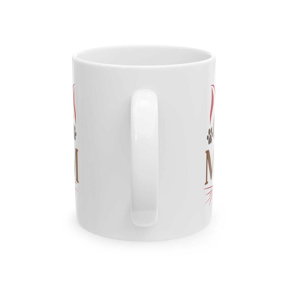 Cat Mom Ceramic Mug – Cute Paw Print Coffee Cup 11oz   Item #175744
