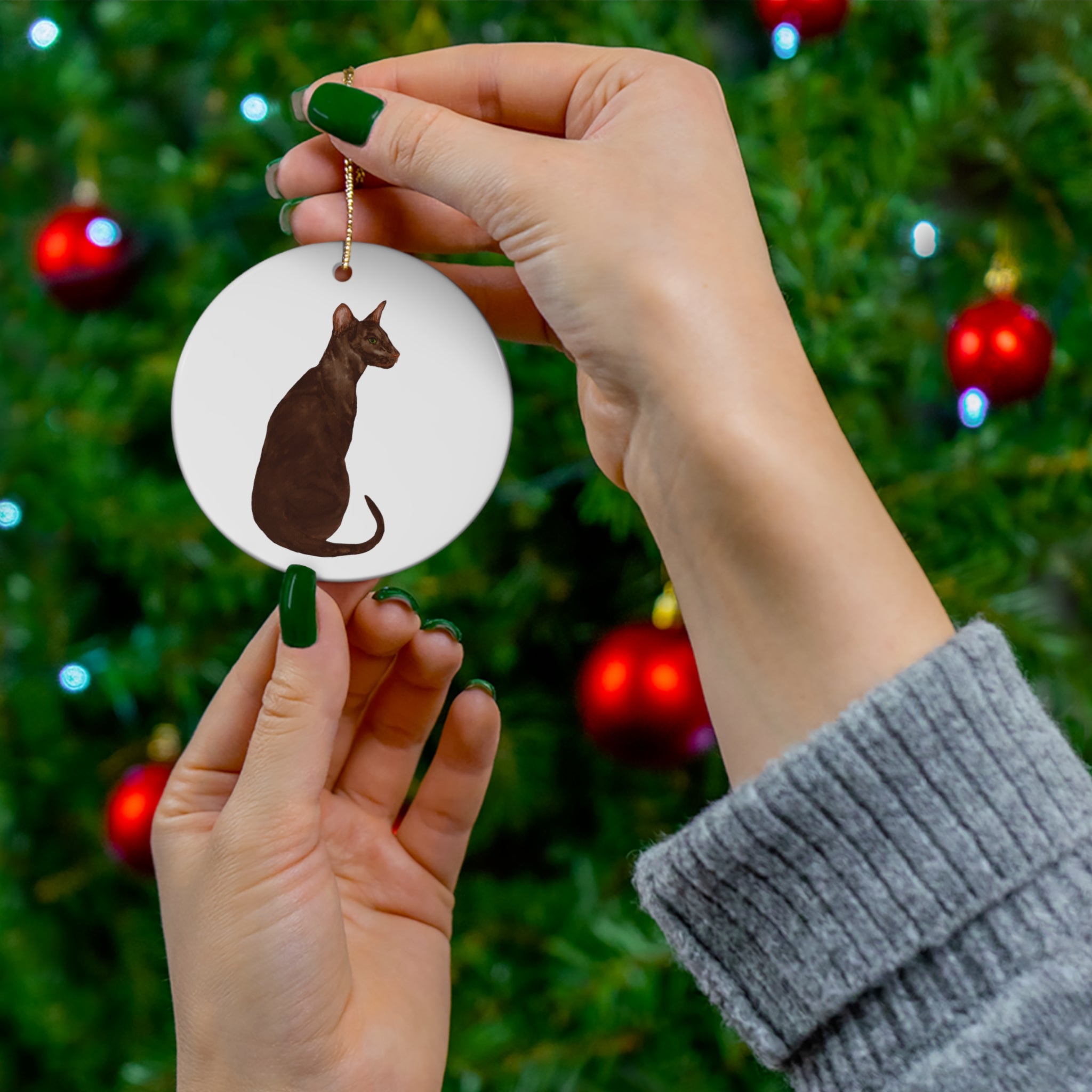 Cat Ceramic Ornament By Santa's Creations    Item #7455716 - Buckshot's Bargain Barn