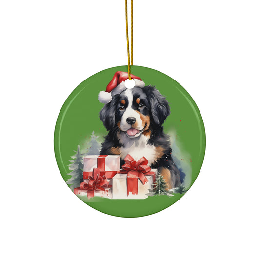 Ceramic Ornament - Christmas Bernese Mountain Dog      Item #6293975