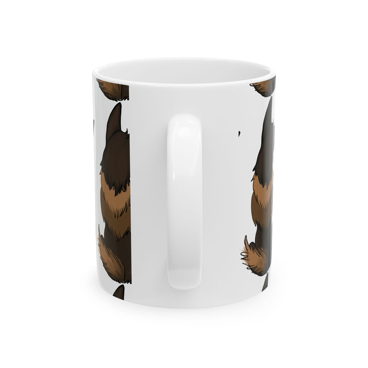 German Shepherd Pattern Ceramic Mug — Cute Dog Pawfect Coffee Cup 11oz   Item #335891