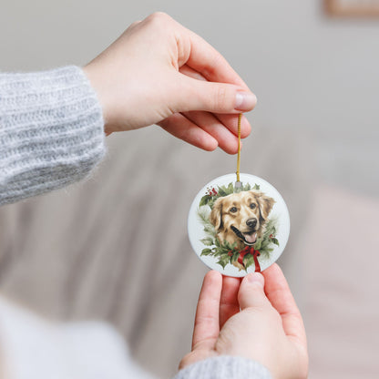 Golden Retriever Christmas Ceramic Ornament    Item #841351