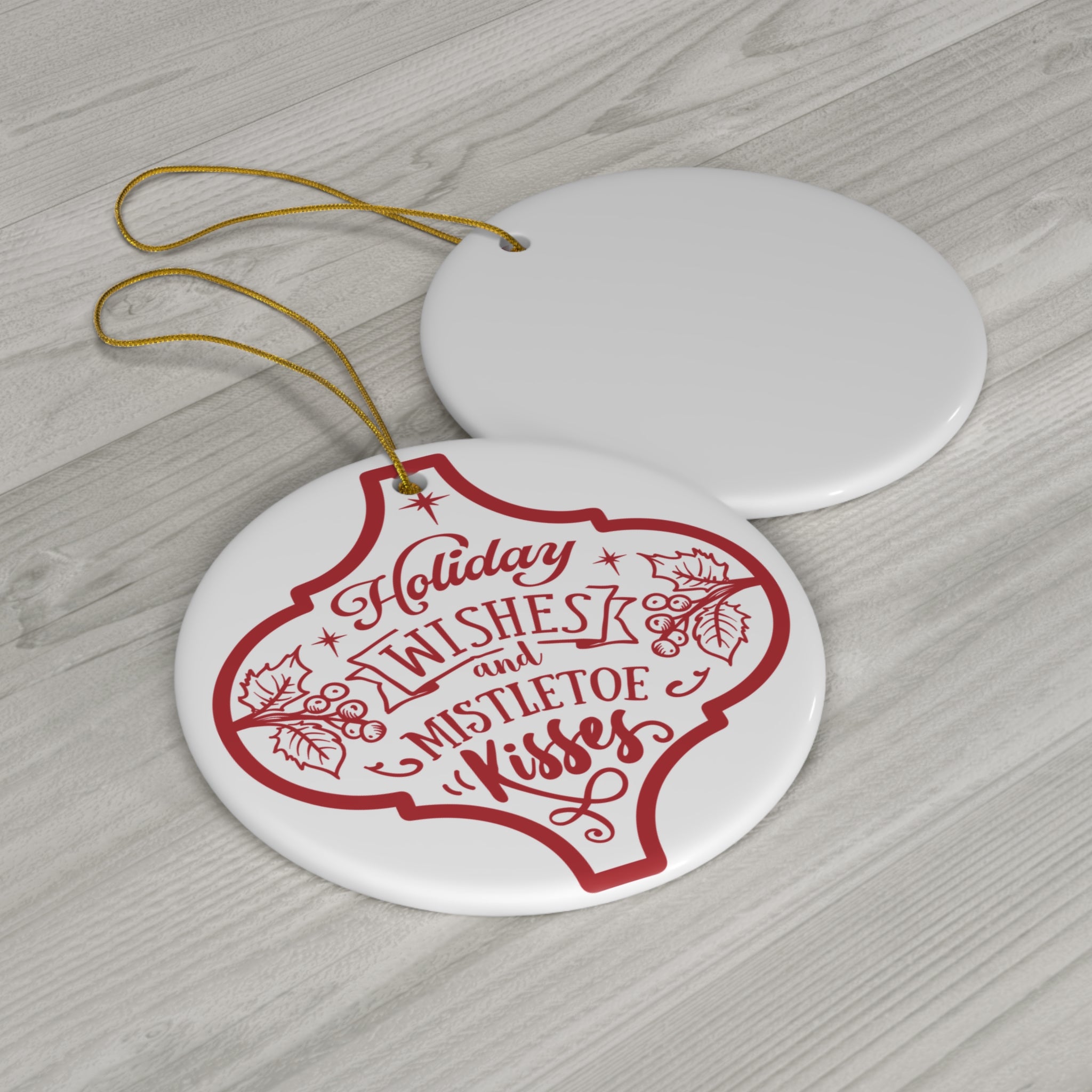 Holiday Wishes Ceramic Disc Ornament         Item #6054601