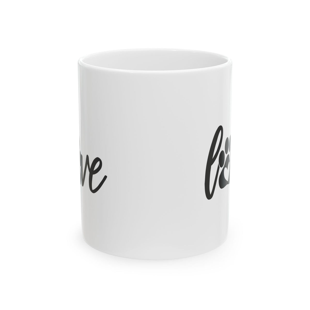 Love Paw Print Ceramic Mug — Cute Pet Lover Coffee Cup 11oz   Item #326024