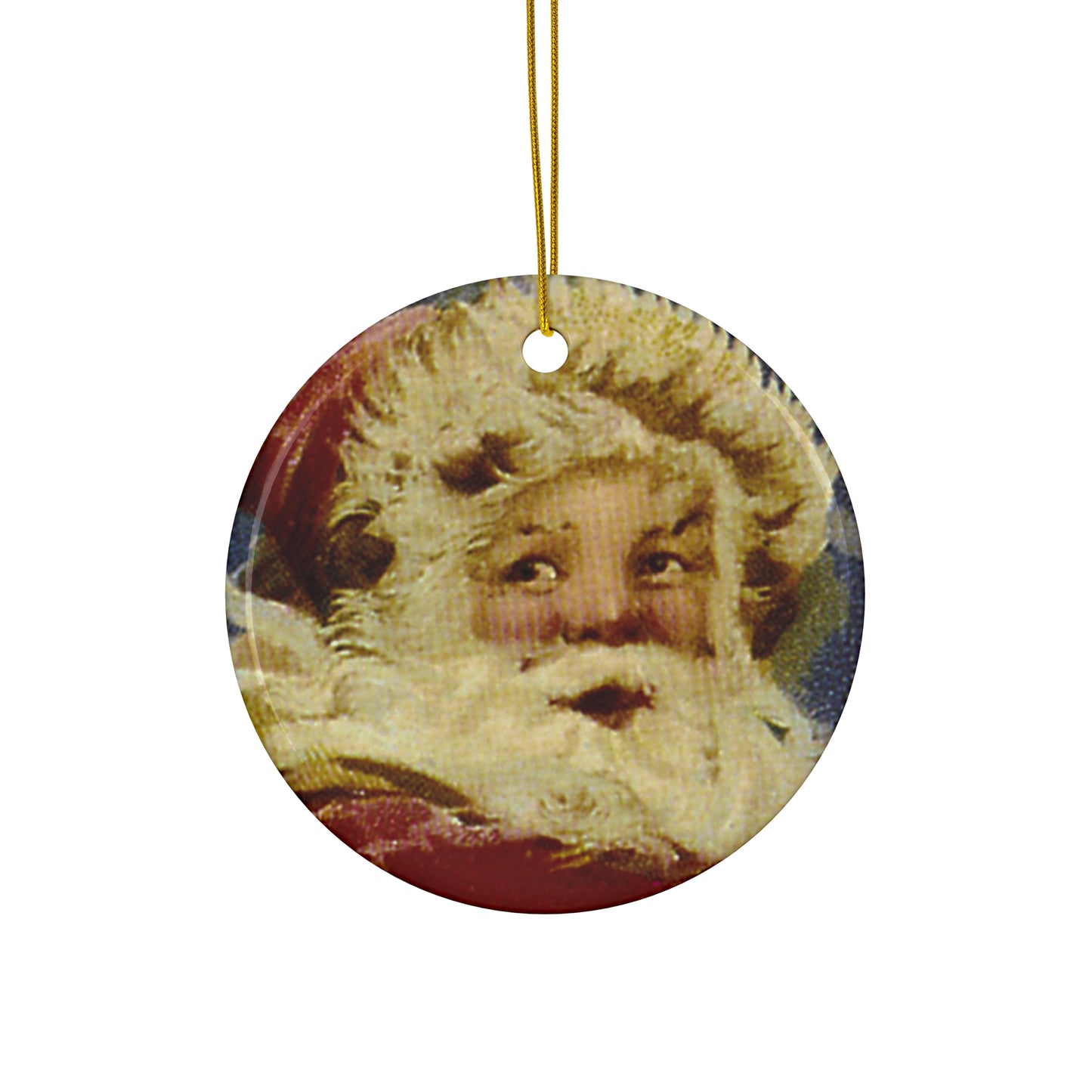 Santa Ceramic Disc Ornament        Item #6361822