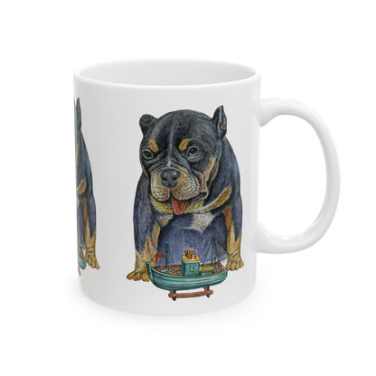 Bulldog Fishbowl Ceramic Mug — Cute Dog Lover Coffee Cup 11oz     Item #152039