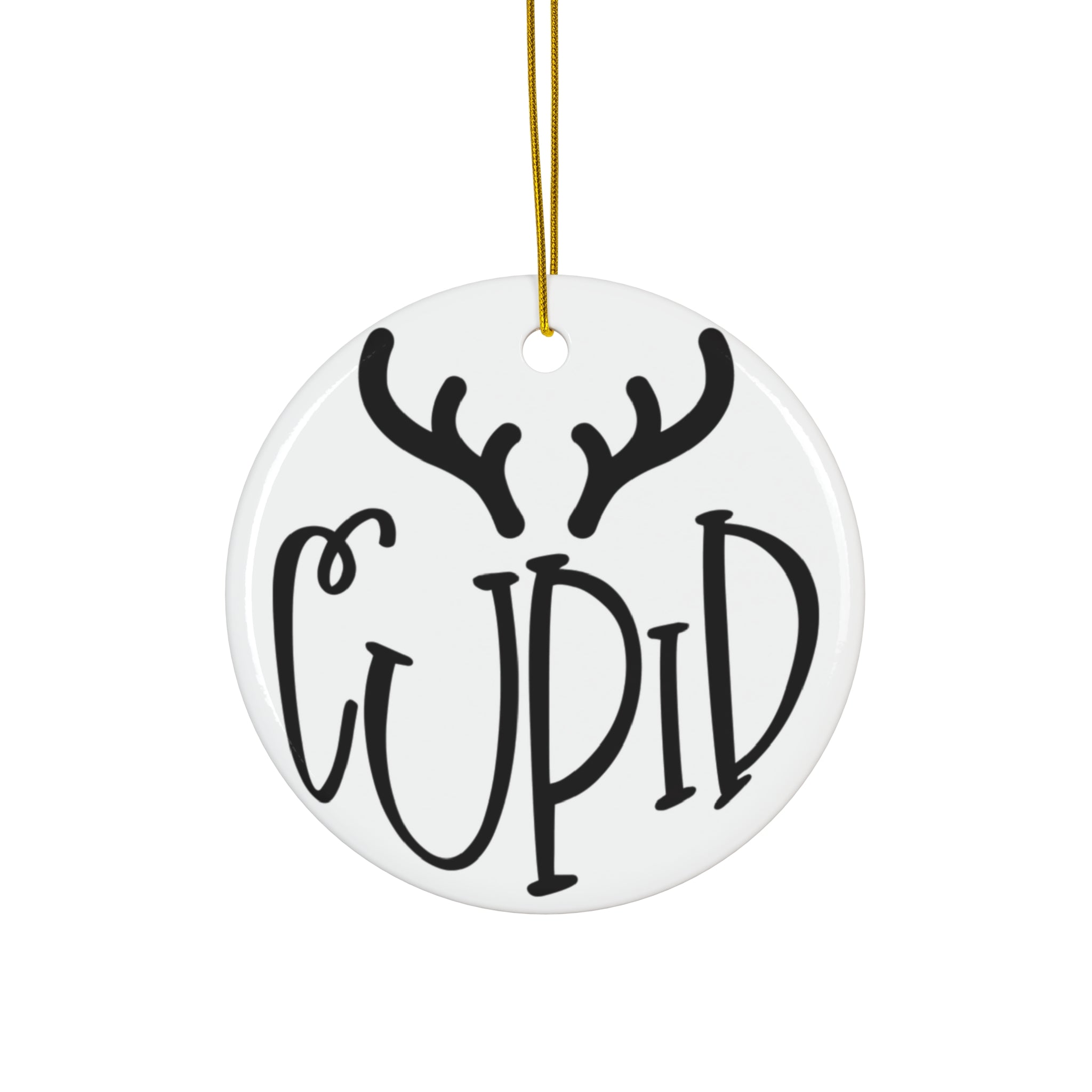 Cupid Reindeer Ceramic Ornament     Item #9719931 - Buckshot's Bargain Barn