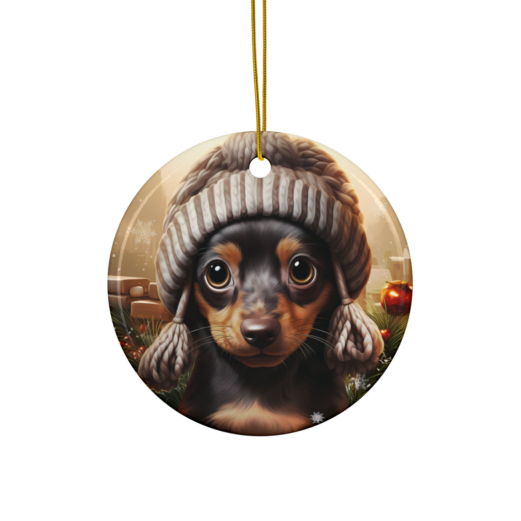 Dog Ceramic Disc Ornament           Item #1432063