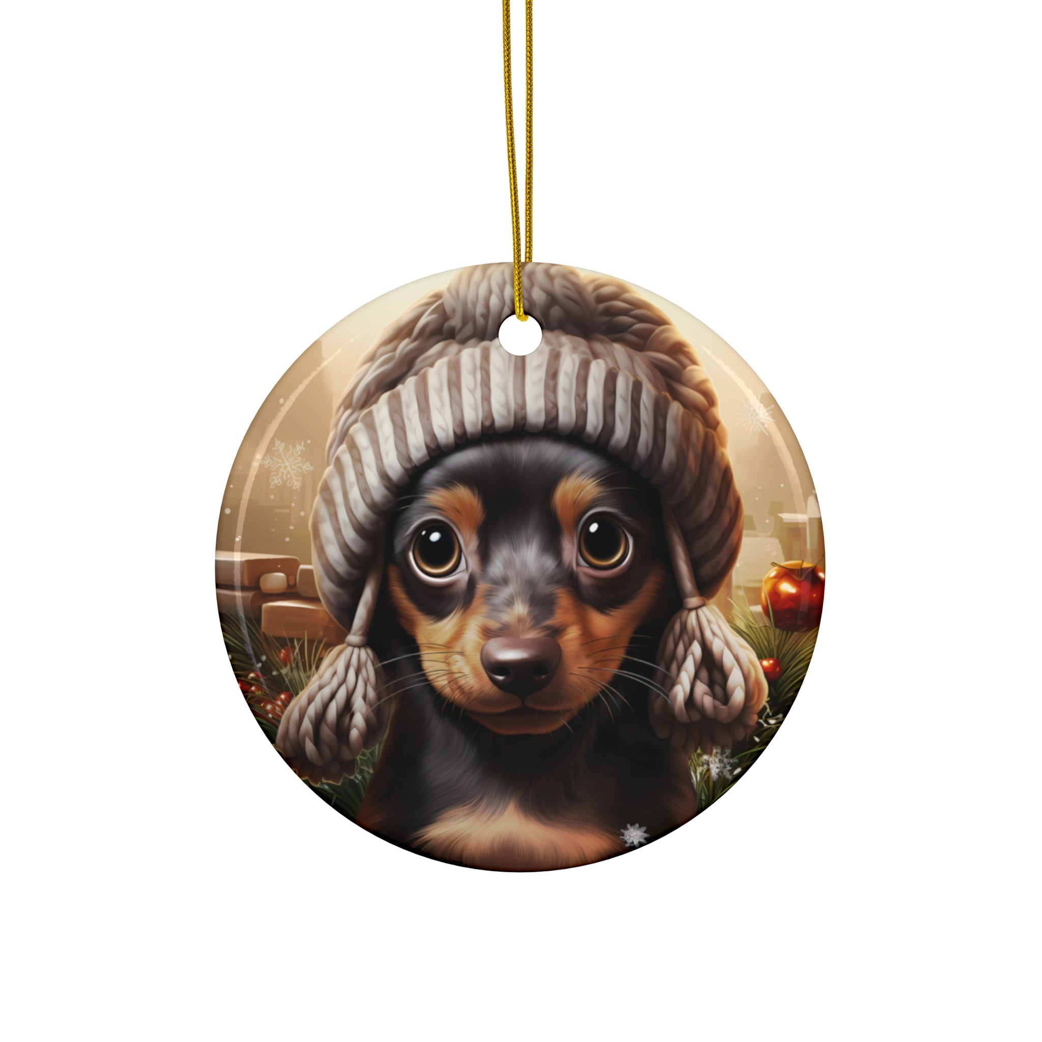 Dog Ceramic Disc Ornament           Item #1432063