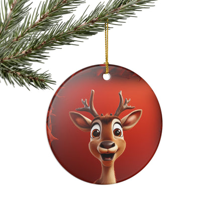Cheerful Reindeer Christmas Ornament   Item #523417