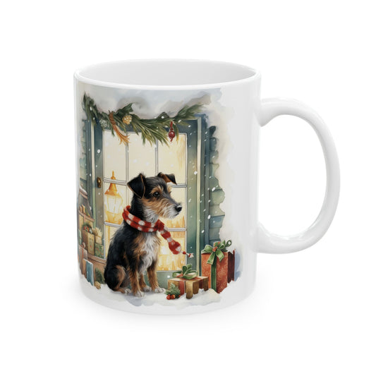 Cozy Christmas Dog By Bookstore Ceramic Mug  11oz  Item #759389