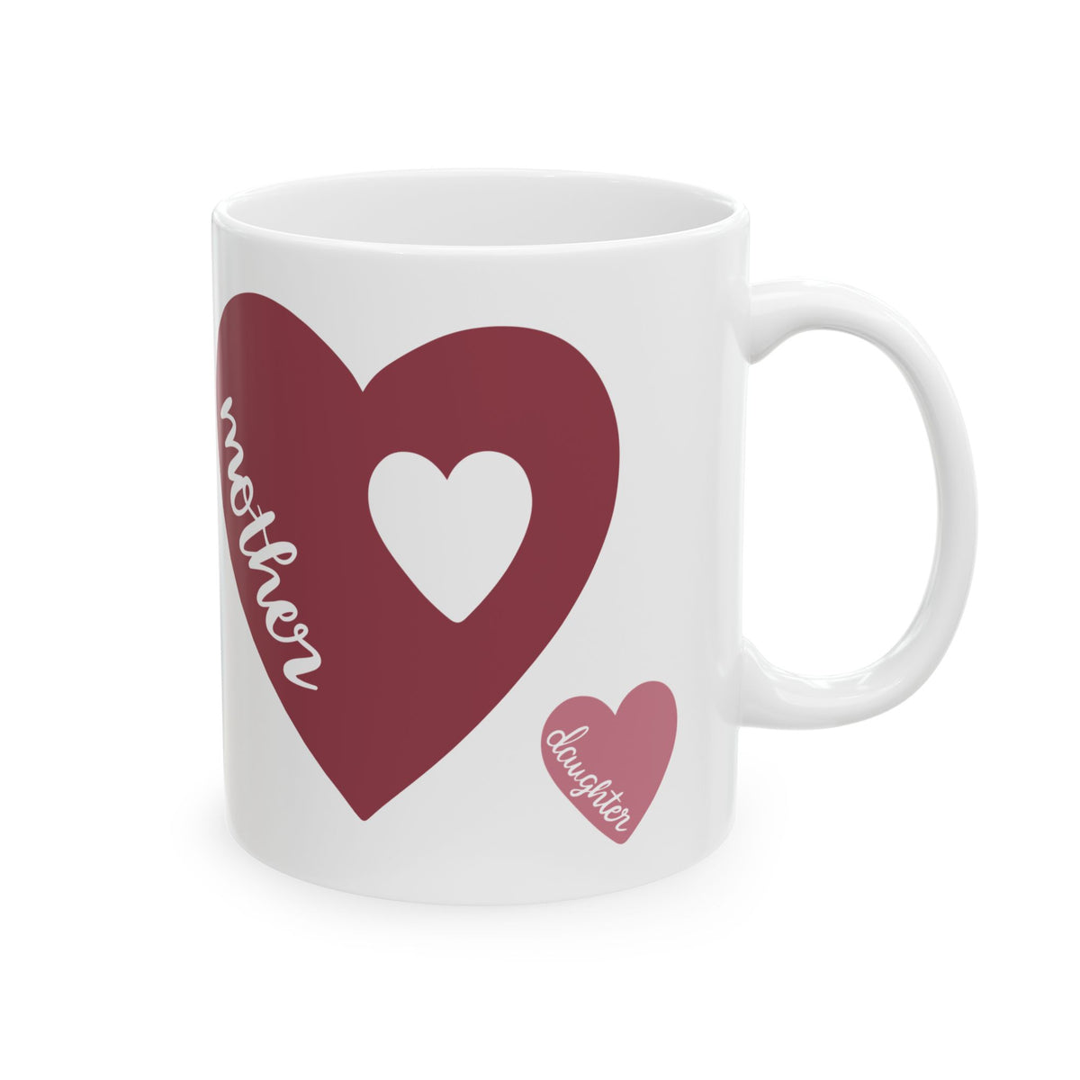 Mother Heart Ceramic Mug — Mom Valentine Coffee Cup 11oz   Item #78473