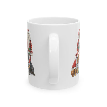 Christmas Dogs Mug – Festive Santa Dog Holiday Coffee Cup 11oz  Item #780378
