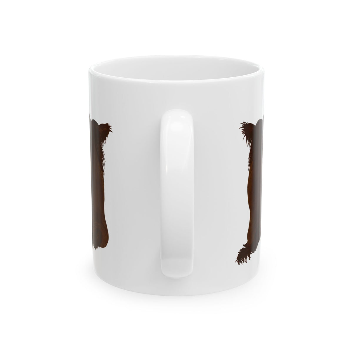 Brown Dog Silhouette Mug – Back View Ceramic Coffee Cup 11oz    Item #10019